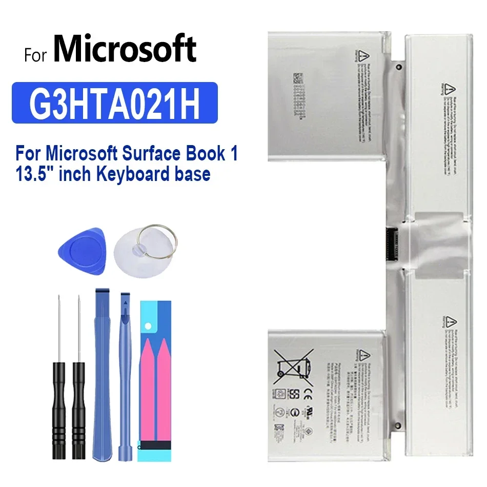 

Аккумулятор G3HTA024H 2387 мАч/6800 мАч для Microsoft Surface Book 1, 13,5 дюйма, 1705 основа для клавиатуры, 1703 экран 1704 дюйма, CR7 DAK822470K