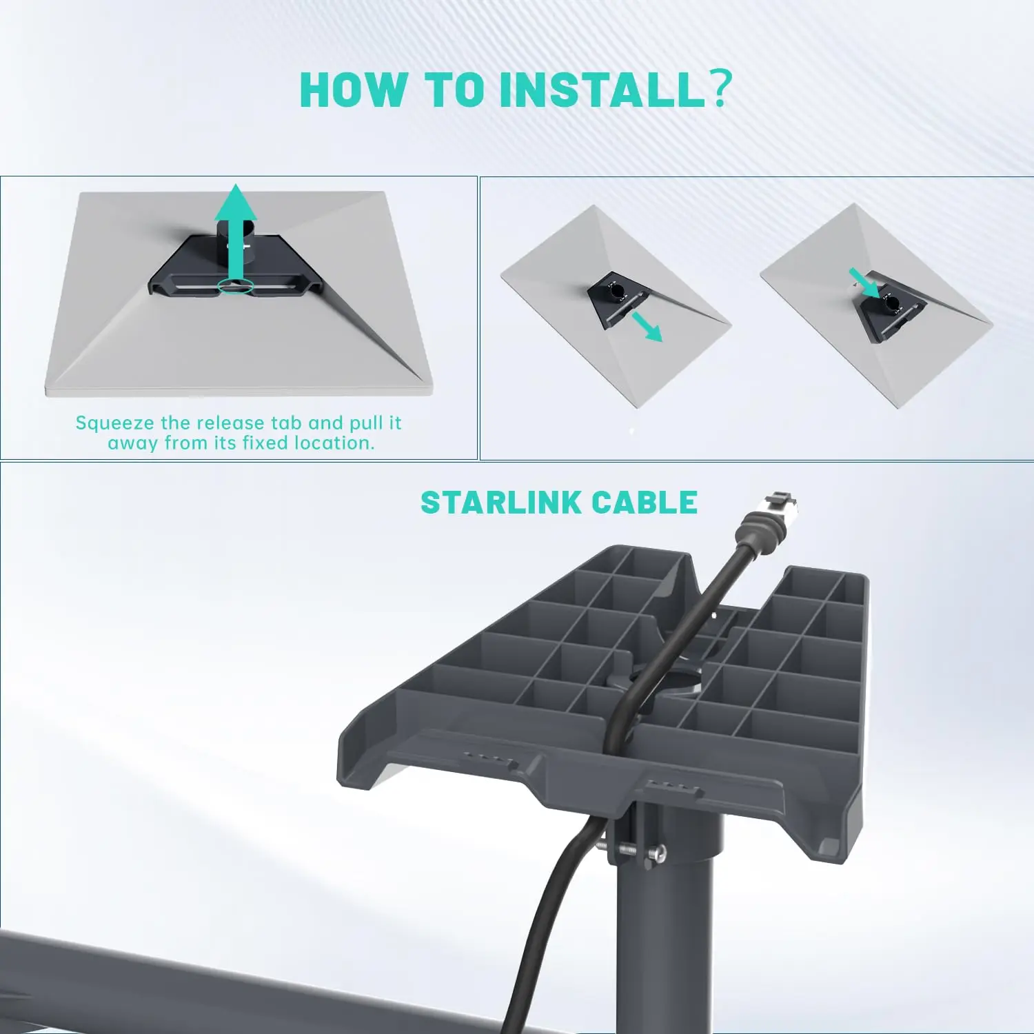 Starlink Gen 3 Wall Mount Kit Starlink V3 Pipe Adapter Installation Bracket Suitable Roof Top Exterior Wall Installation wall mount hooks tv wall mount bracket motor mounting bracket