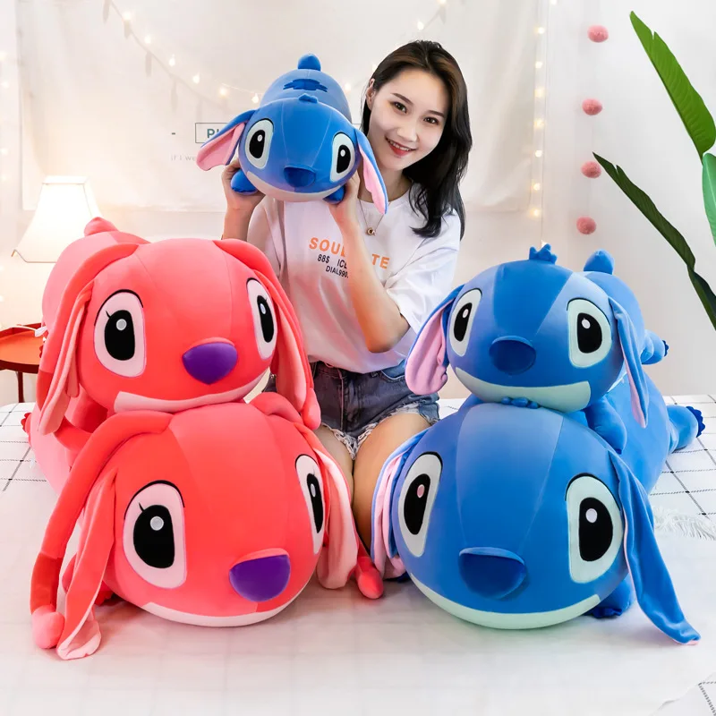 60/100cm Disney Lilo and Stitch Plush Toys Crouching Style Anime Plushie Stich Dolls Pillow Soft Stuffed Kids Christmas Gifts 3