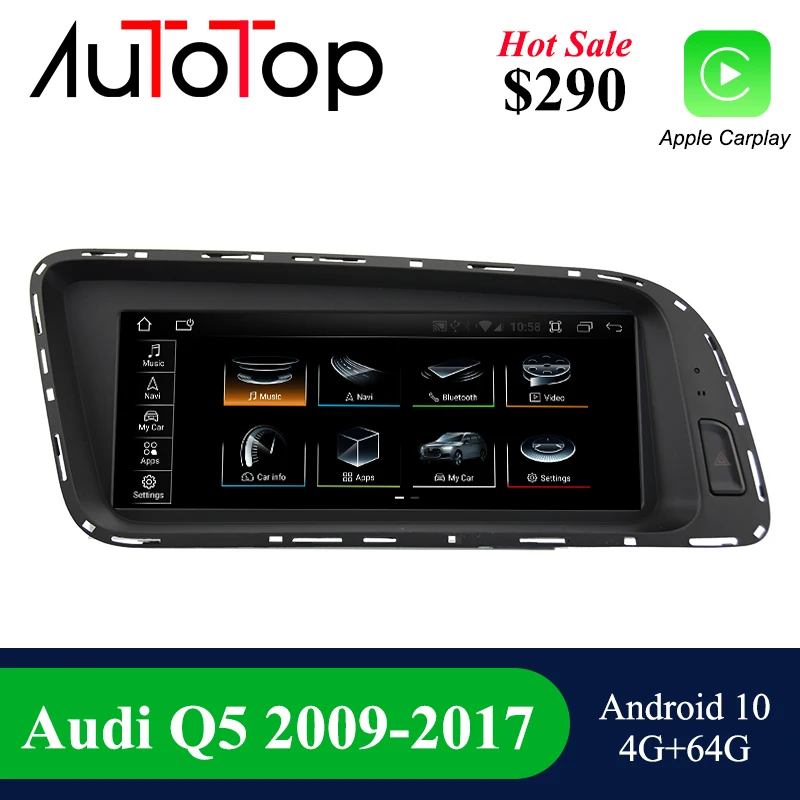 AUTOTOP 8.8" Android 10 System Car Radio Stereo Player For Audi Q5 2009
