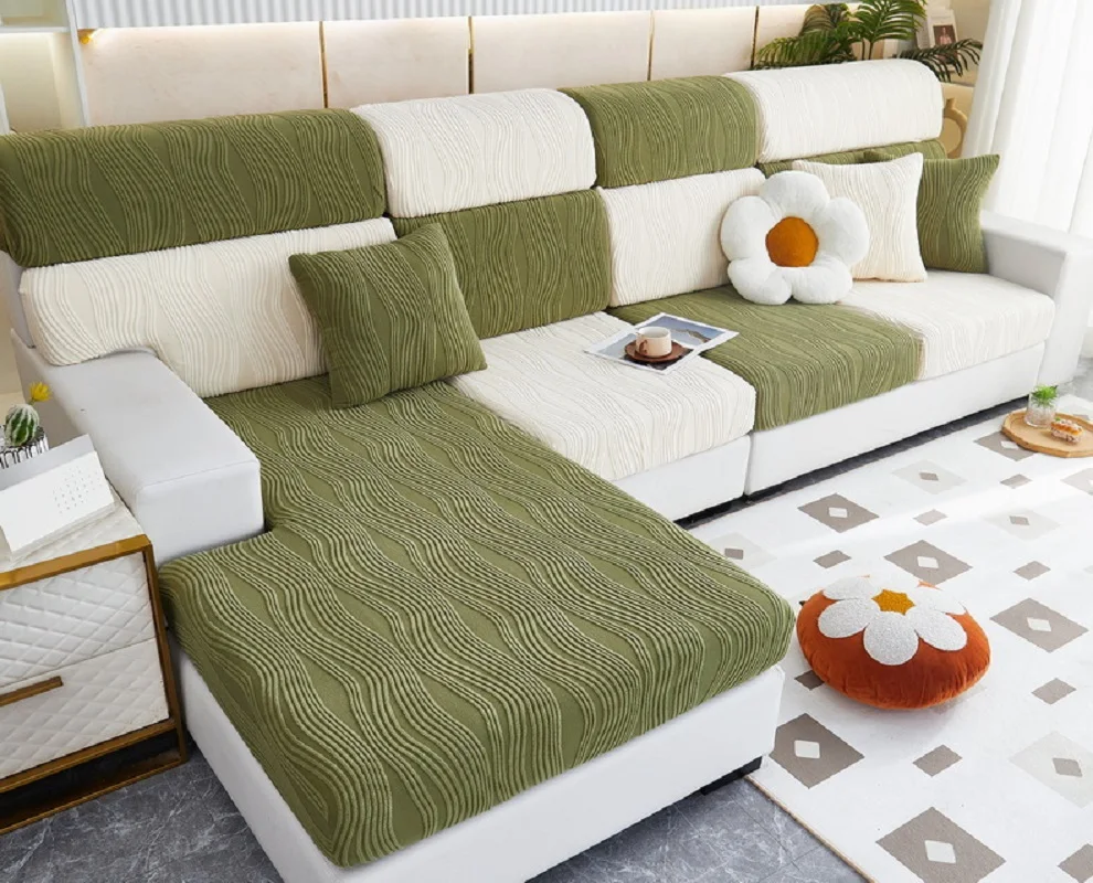 Stretch Knitted Sofa Cover Cushion Covers Living Room Sofa Hats All-Inclusive Four Seasons Universal Backrest Cover Towel 3