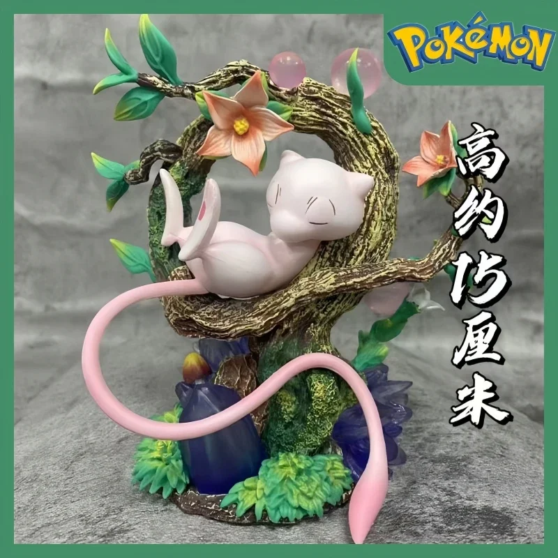 Anime Pokemon Mewtwo Figura Gk Kawaii Mew Statua Di Manga Luminescente 15Cm Action Figurine In Pvc Modello Da Collezione Regalo Giocattolo Di Natale