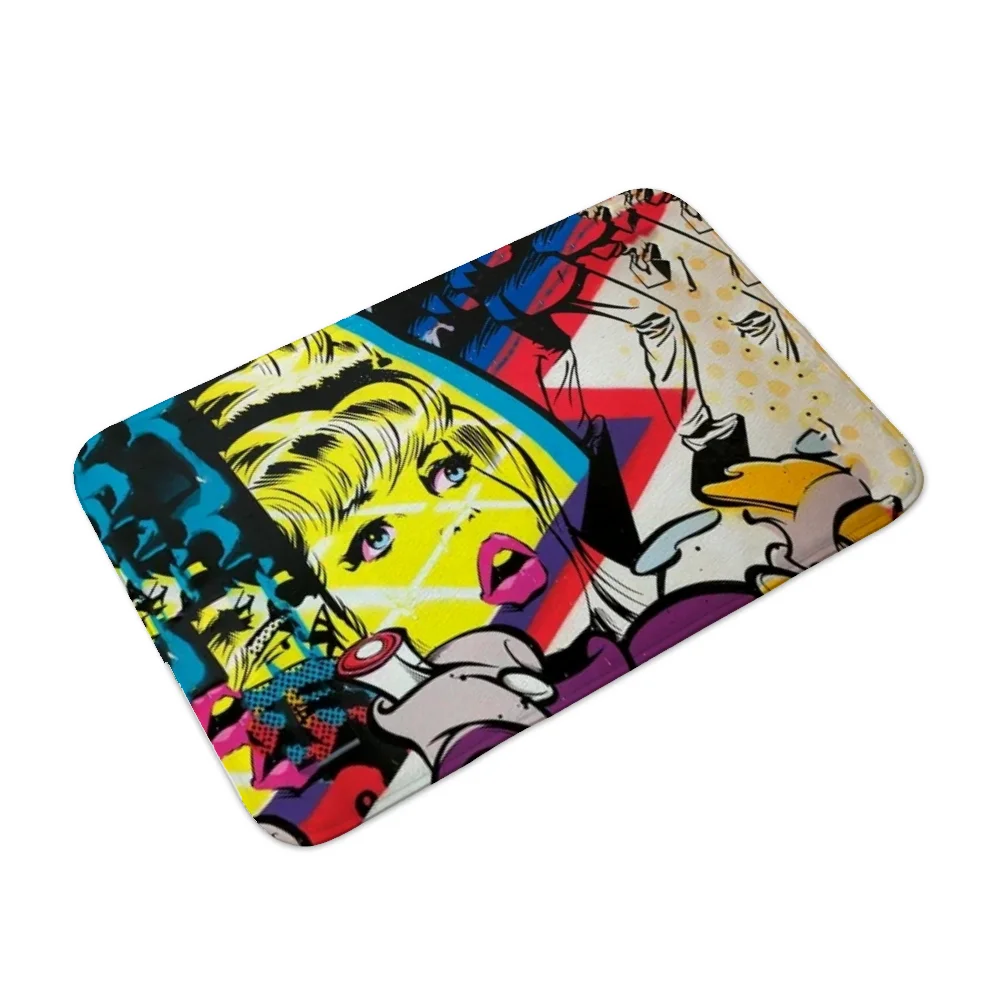 Floor Mat for Kitchen Mat for Hallway on the Floor Pop Art Things to the House Room Rug Entrance Door Doormat Home Accsessories 4
