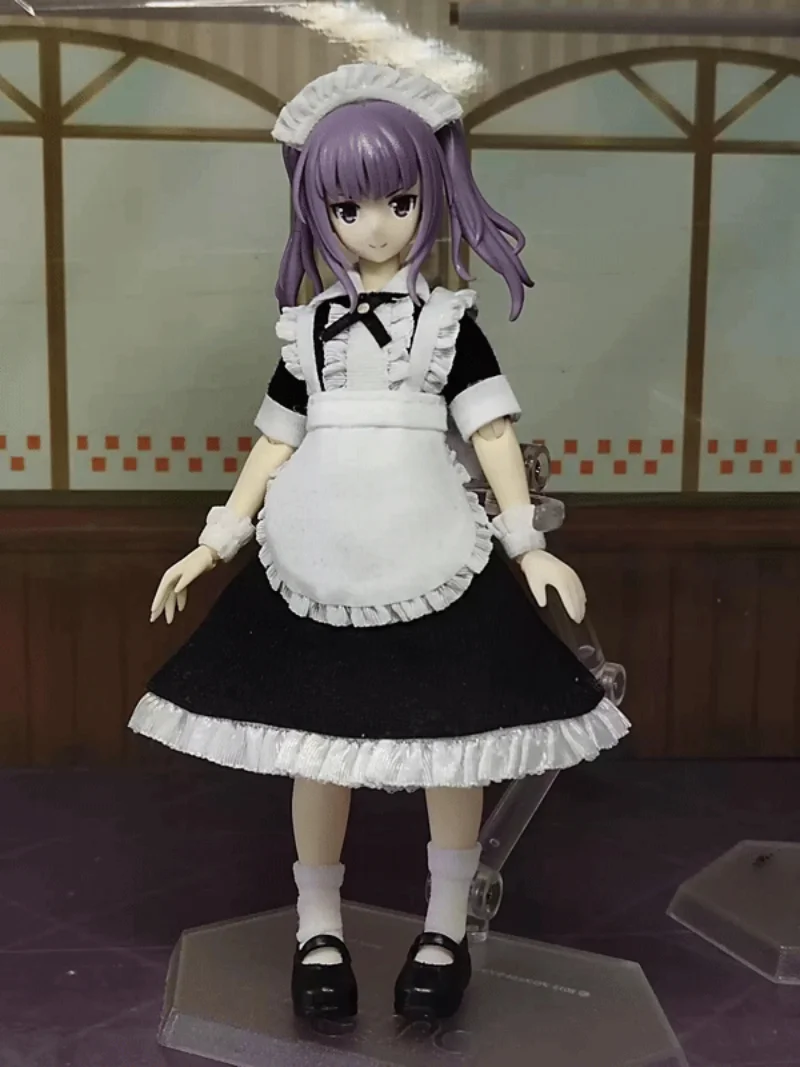 

P5-2-1 1/12th Sodier Clothes Maid Outfit Model for 6" azone12 figma Female Figur