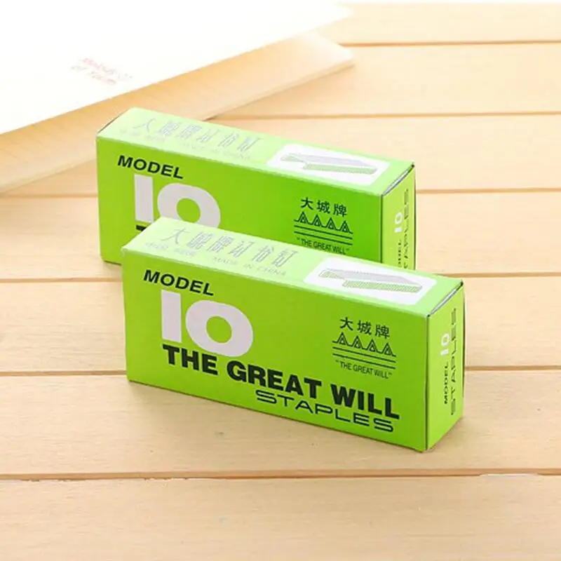 1000 pieces/box No.10 Metal Staples For Staplers Office School Supplies Stationery Strong stapler pin
