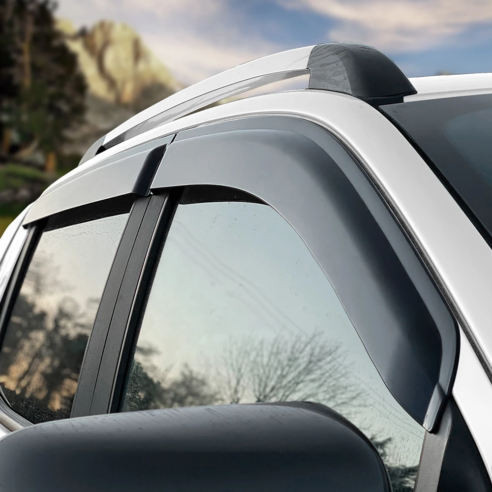Door Visor Sun Rain Guards Weather Shield Window Deflector Window Visor for Ford Ranger 2012-Wildtrak XL XLT XLS Limited