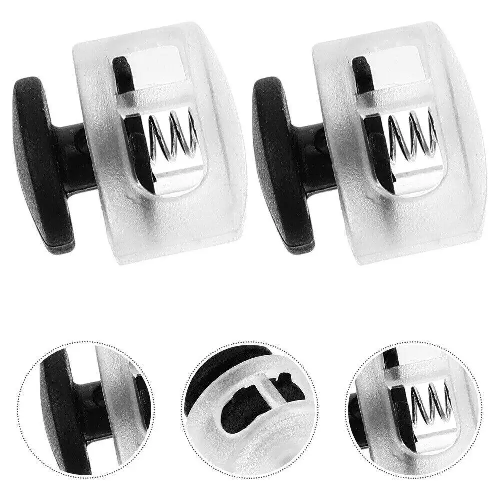 1Pcs Unbinding Colour Rope Lock Anti Slip Buckle Double Hole Press Button Spring Buckle Shoelace Buckle Rope Clamp