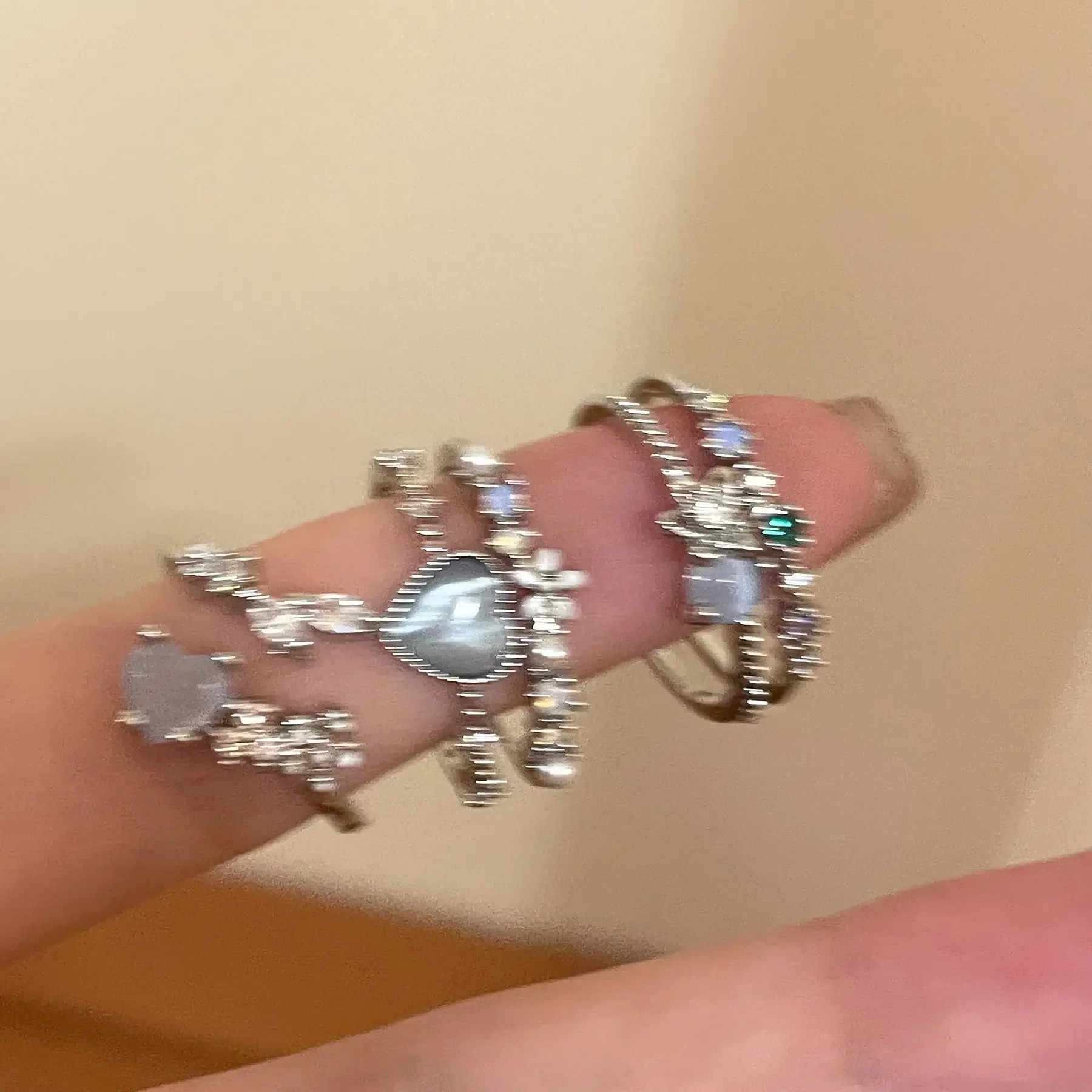 Rings Set Vintage for Women Exquisite Y2K Crystal Kpop Heart Adjustable Irregular Geometry Punk Girls Fashion Jewelry finger rings,fashion rings,fashion ring,crystal rings,punk rings
