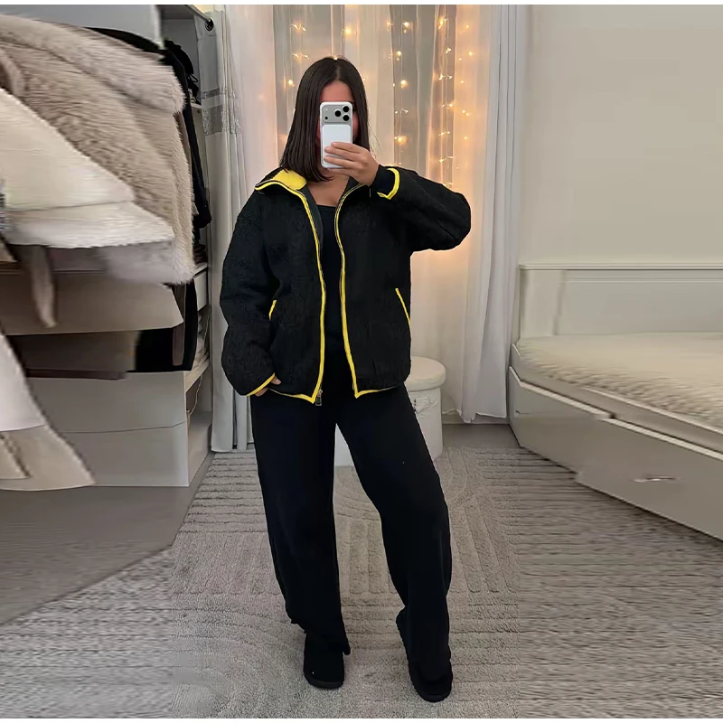 2026 Spring New Contrast Knitted Cardigan Jackets For Women Elegant Long Sleeve Pockets Zipper Sweater Street Lady Chic Outwear 36 S3194e59c6ccf4d93a03a5b2094b516b9o