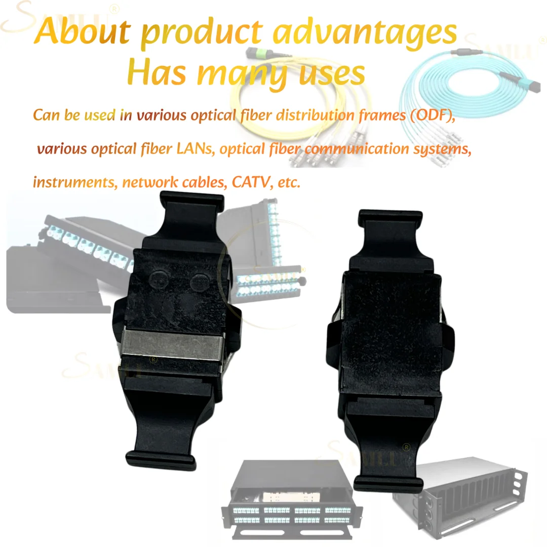 10pcs/Lot Mpo/mtp SC-tybe short ear MPO UP-UP Single Mode Earless Optical Fiber Flange Coupling Suitable Connector Mpo Coupler