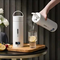 Bouilloire électrique portable HOMEFISH 450 ml pour thé et café, tasse thermique de voyage, bouteille d'eau anti-brûlure, menu en anglais 1