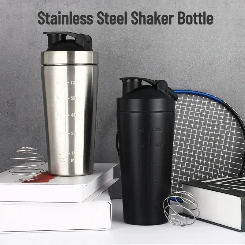 Stainless Steel Protein Shaker Leak Proof Double with Bottle Taper