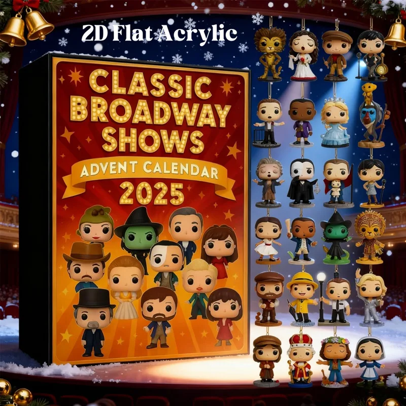 2025 Classic Broadway Shows Advent Calendar 24 Days Countdown Calendar With Iconic Musical Character Collectibles Halloween Advent Calendar Gifts For Fans Theater Lovers