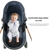 Poussette de luxe 3 en 1 avec siège auto et nacelle, poussette légère pour bébé, landau haute position, poussette multifonction réglable, poussette de voyage facile à plier, compacte, portable, sûre, confortable, élégante, parfaite pour les voyages, landau pour bébé 5
