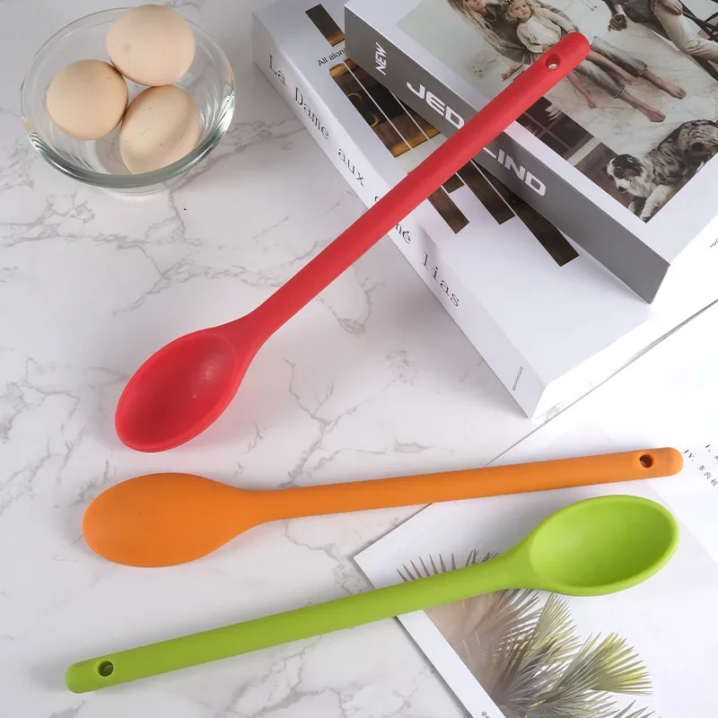 silicone spoon dense spoon long handle shovel cooking utensils household kitchen utensils