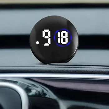 Mini orologio da cruscotto per auto Orologi analogici luminosi Orologio da auto digitale Display sensibile al tocco Orologi automatici Decorazione d'interni