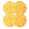 5PCs Yellow Round Beauty Tools Makeup Pads Cosmetic Puff Face Wash Cleansing Sponge 1