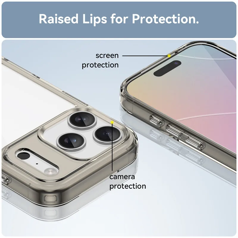 Per iPhone 17 Pro Custodia iPhone 17 Pro Cover TPU Border Acrilico Backplane Custodie protettive per iPhone 17 Pro Max Air Funda - Image 5