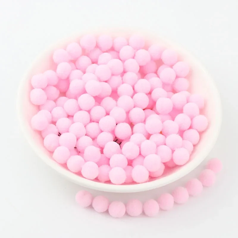 Deluxe Fluffy 8mm Round Pompoms for Kids' Crafts and DIY Projects, 2000 Pieces