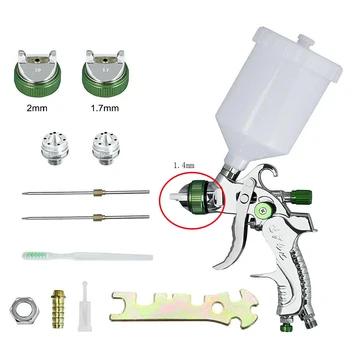 WENXING Professional HVLP Spay Gun 0.8/1.0/1.4/1.7/2.0mm Nozzle Gravity Airbrush For Car Painting 1