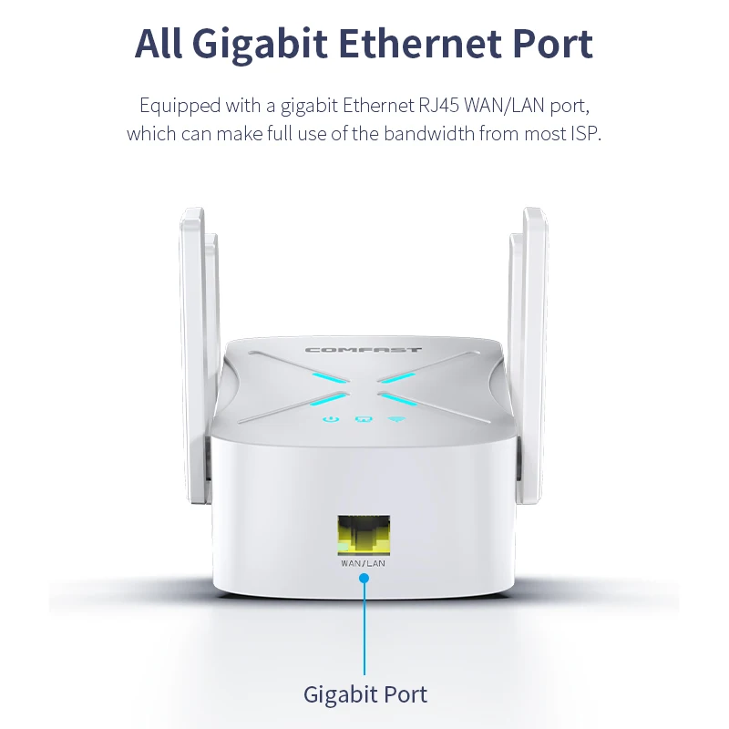 Wifi Repetidor Ax1800 2.4ghz 5g Extensor Gigabit Antenna Wpa3 Omdam 11ax Amplificador de Sinal para Casa - Imagem 2