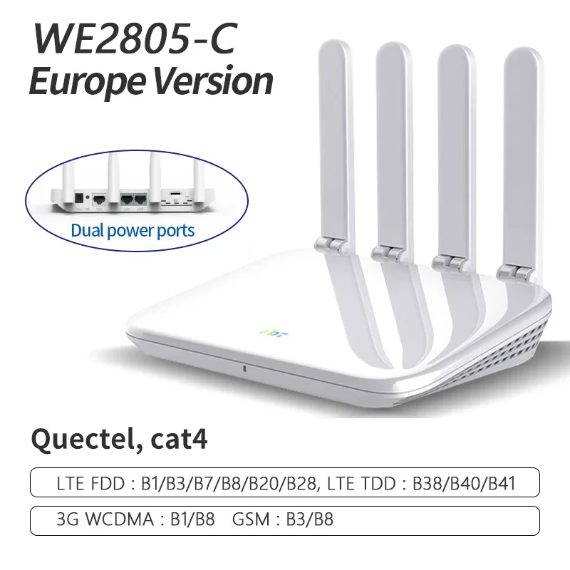 Zbtlink-roteador Wi-fi sem Fio Banda de Frequência da Antena Cartão Sim Nano Rj45 Lan 4g Ec200a-euha Modem 300mbps B20 B28 - Imagem 2