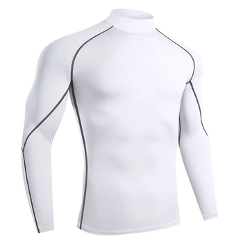 Men Running T shirt Quick Dry Bodybuilding Sport Shirt Long Sleeve Compression Top Fitness Tight Rashgard Gym T-Shirt Men 3