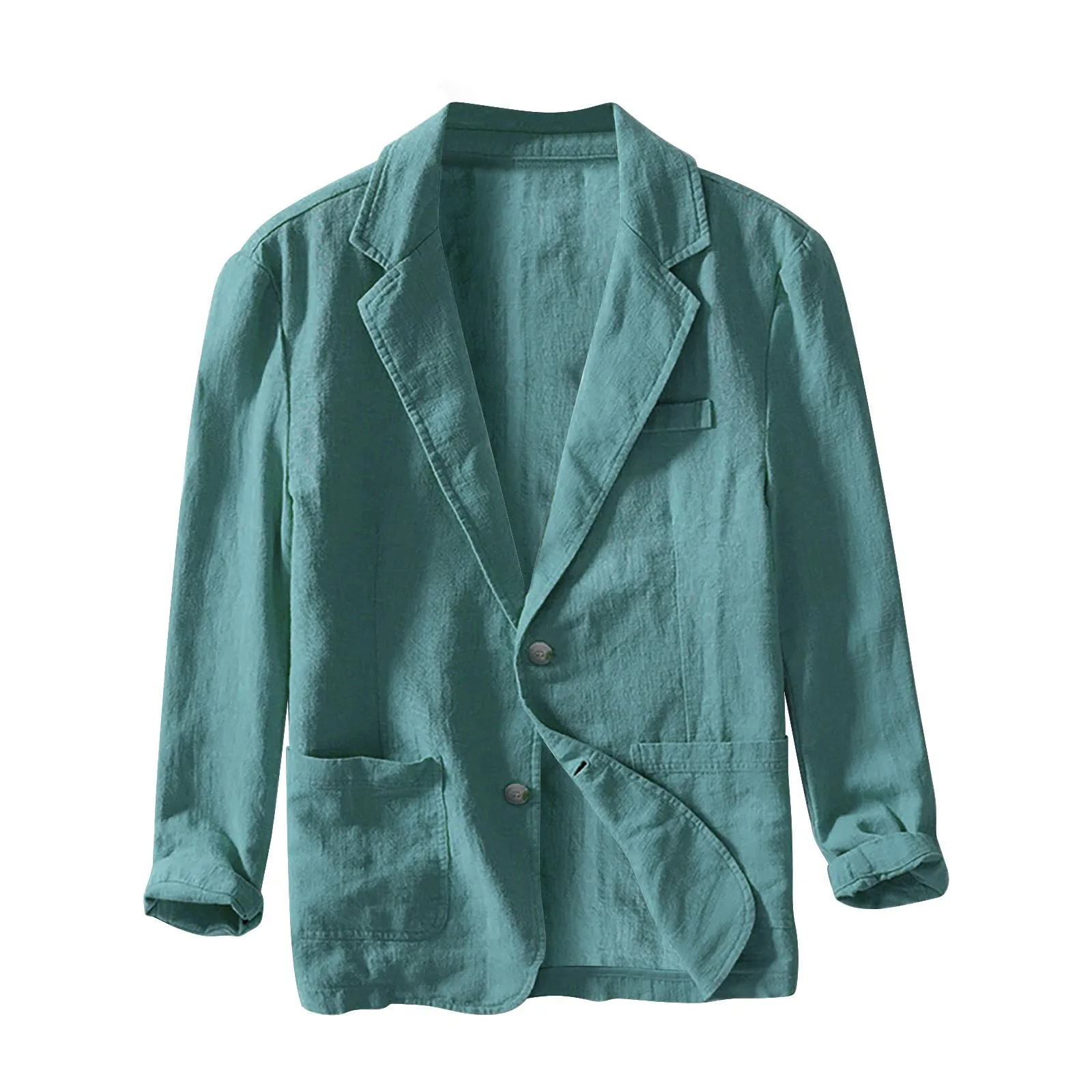 Spring New Casual Linen and Cotton Quality Safari Suits for Men Clothing Solid Color Blazers Men Jackets Oversize Blazers Men