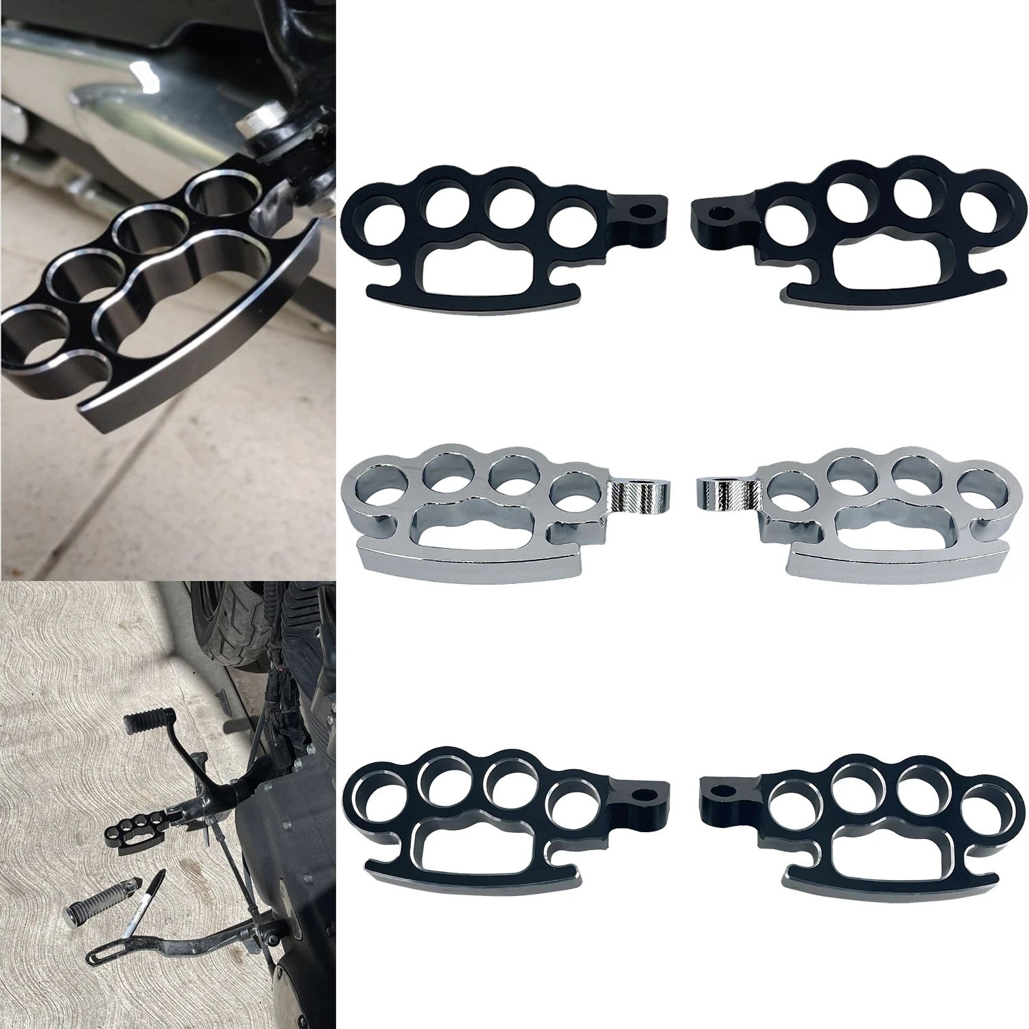 Universal Motorcycle  Male-Mount Footrests Foot Pegs Pedal For Harley Touring Sportster Xl883 1200 Dyna Softail V-Rod