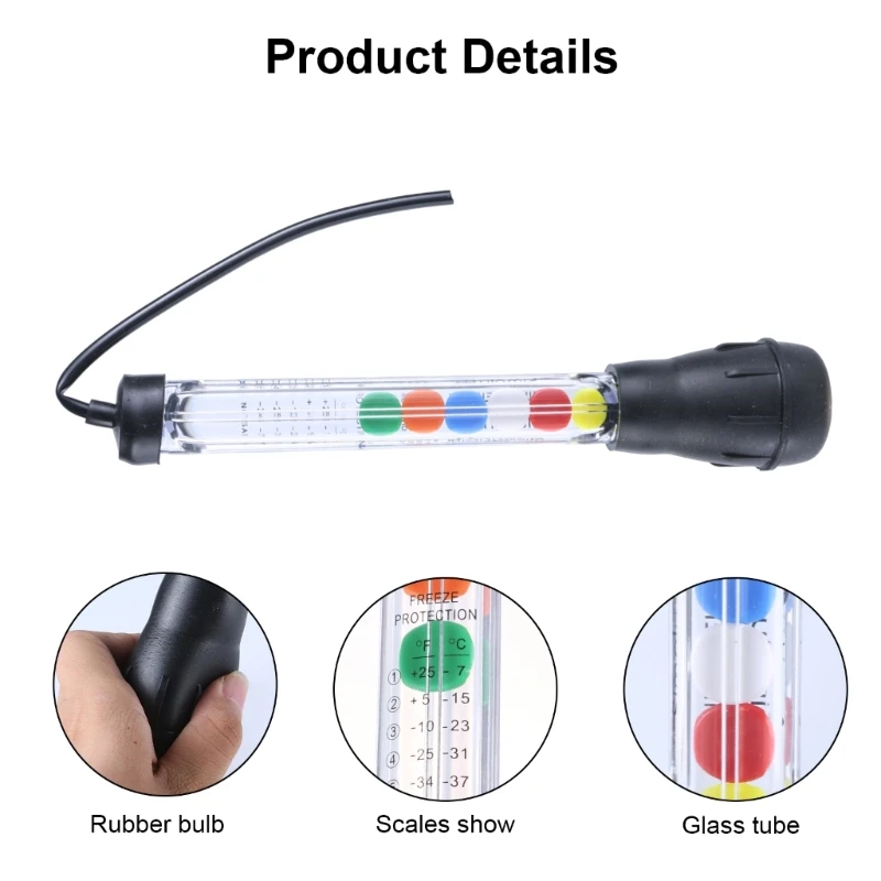 Car Radiator Coolant Tester Dials Type Anti Freeze Coolant Tester High Accuracy Car Battery Liquid Densitometer M4YD