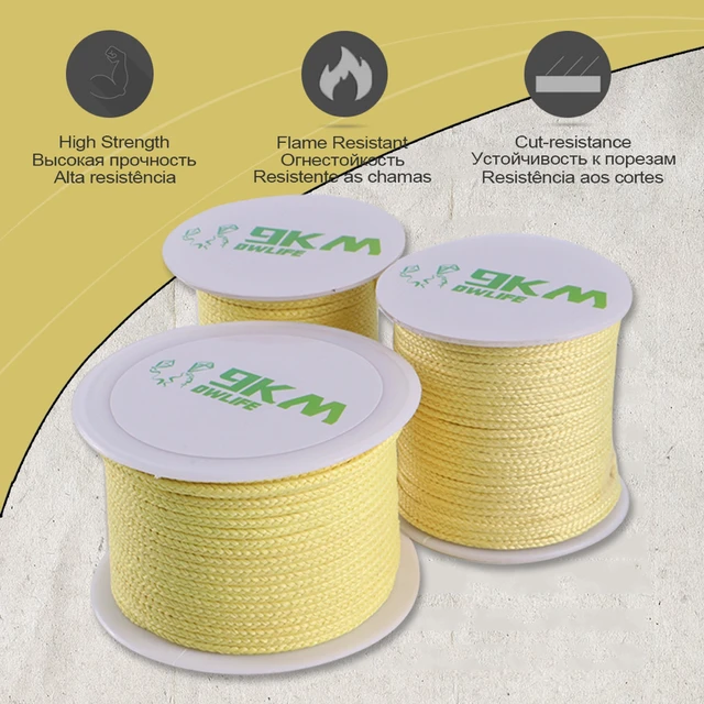 15M-90M Kevlar Kite Line for Fishing Assist Cord Adults Flying a Kite Camping Hiking Accessories Cut-resistance 100lbs-1500lbs 2
