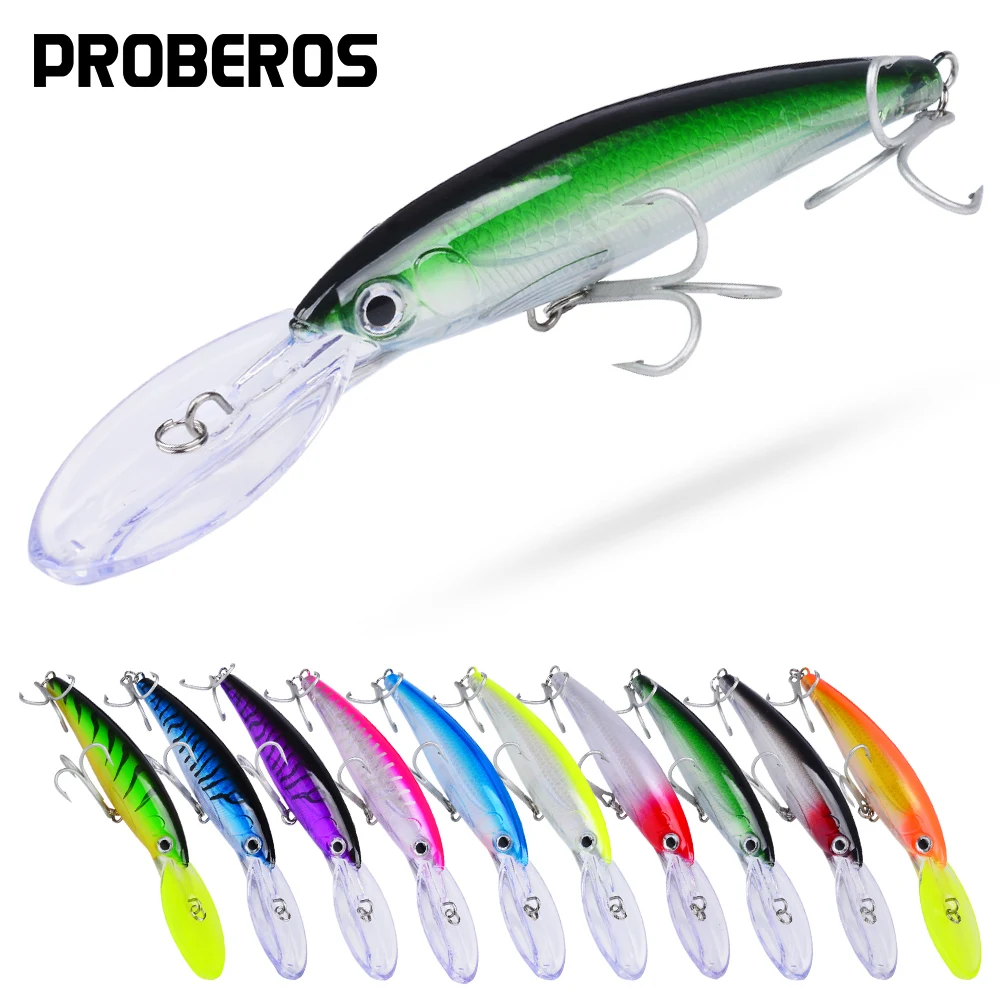 1PC 32g 50g 75g Große Schwimmende Minnow Angeln Locken Köder Lange Casting Salzwasser Meer Bass lockt Harten Köder Minnow Angelgerät