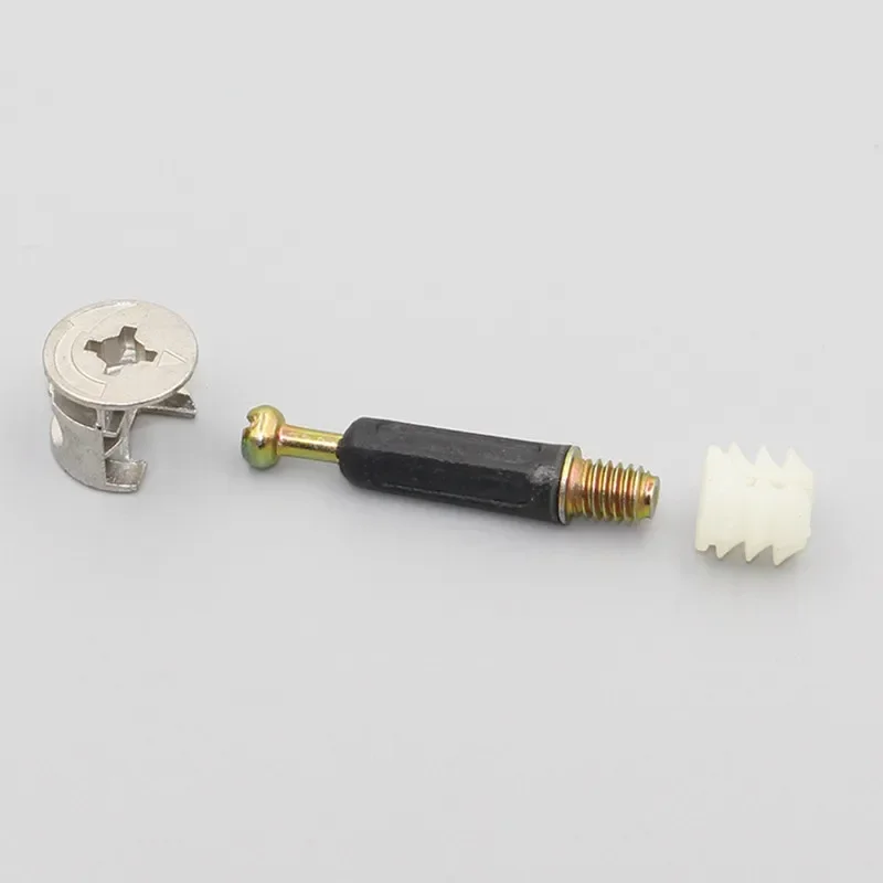 M6 Furniture Bolt and Nut Set 3 in1 Clothes Cabine Desk Link Fixer Connector Screw 40mm Length Woodworking Nut Hardware Fittings