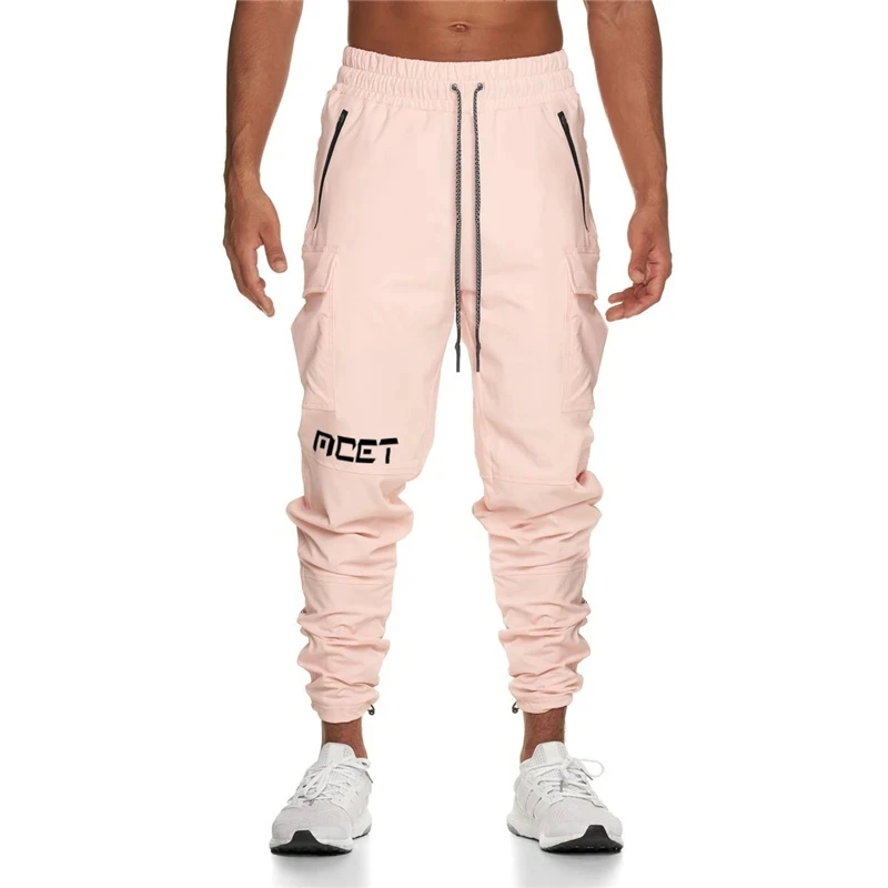 

Mens Jogger Pnats Sweatpants Man Gyms Workout Fitness Cotton Trousers Male Casual Fashion Skinny Track Pants Zipper design Pants