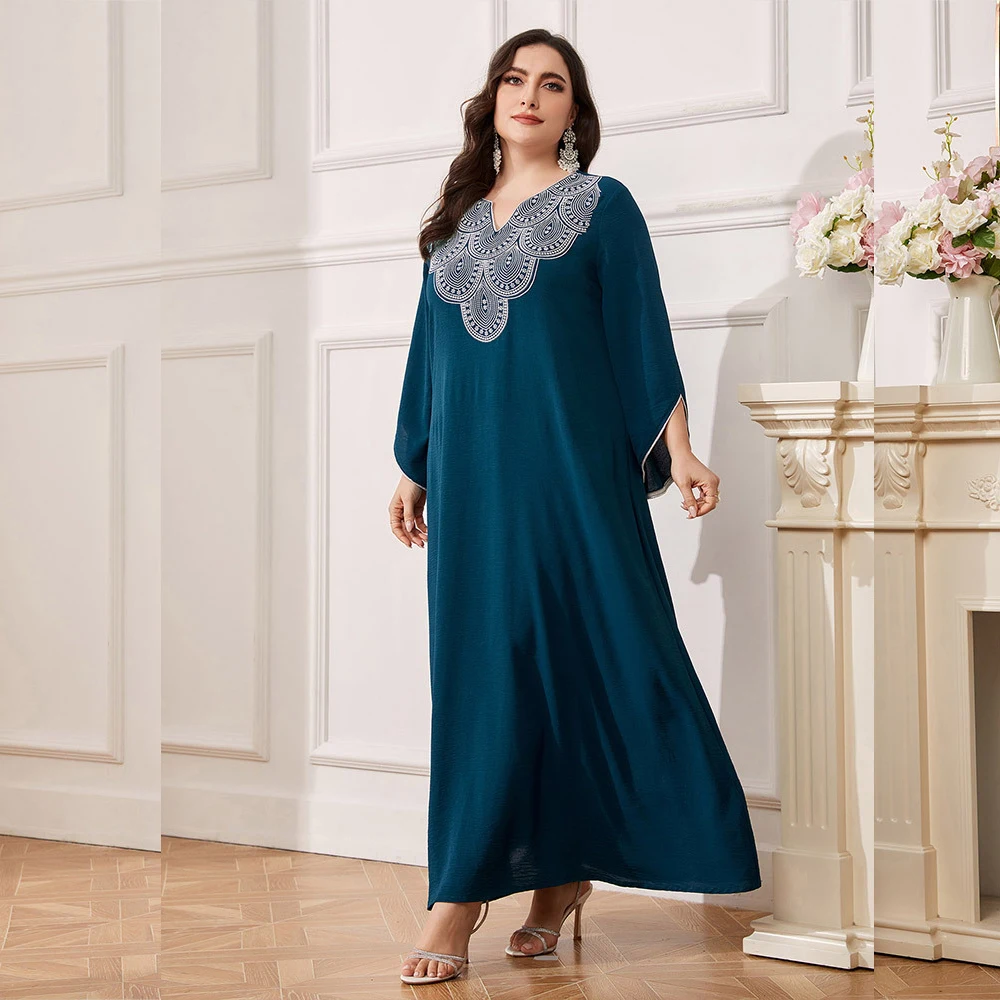 

Middle East Evening Gown Women Muslim Party Dress Eid Ramadan Djellaba Marocain Kaftan Dubai Turkey Abaya Arabic Robe Jalabiya