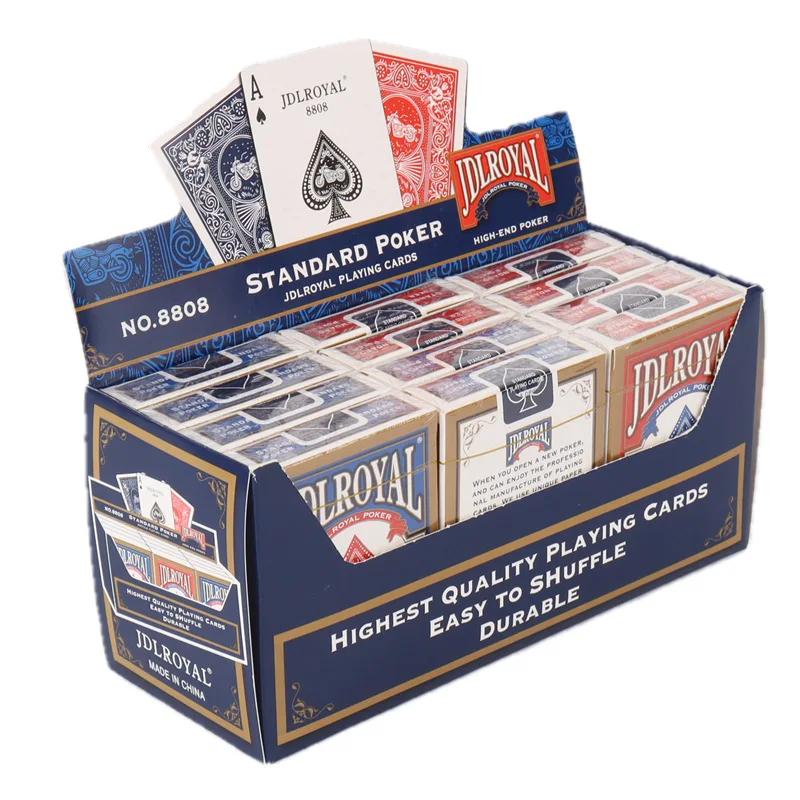 1 Deck JDLROYAL Poker Red/Blue Regular Playing Cards Standard Sealed Decks Magic Tricks Poker Playing Cards Bicycle Card, playing cards