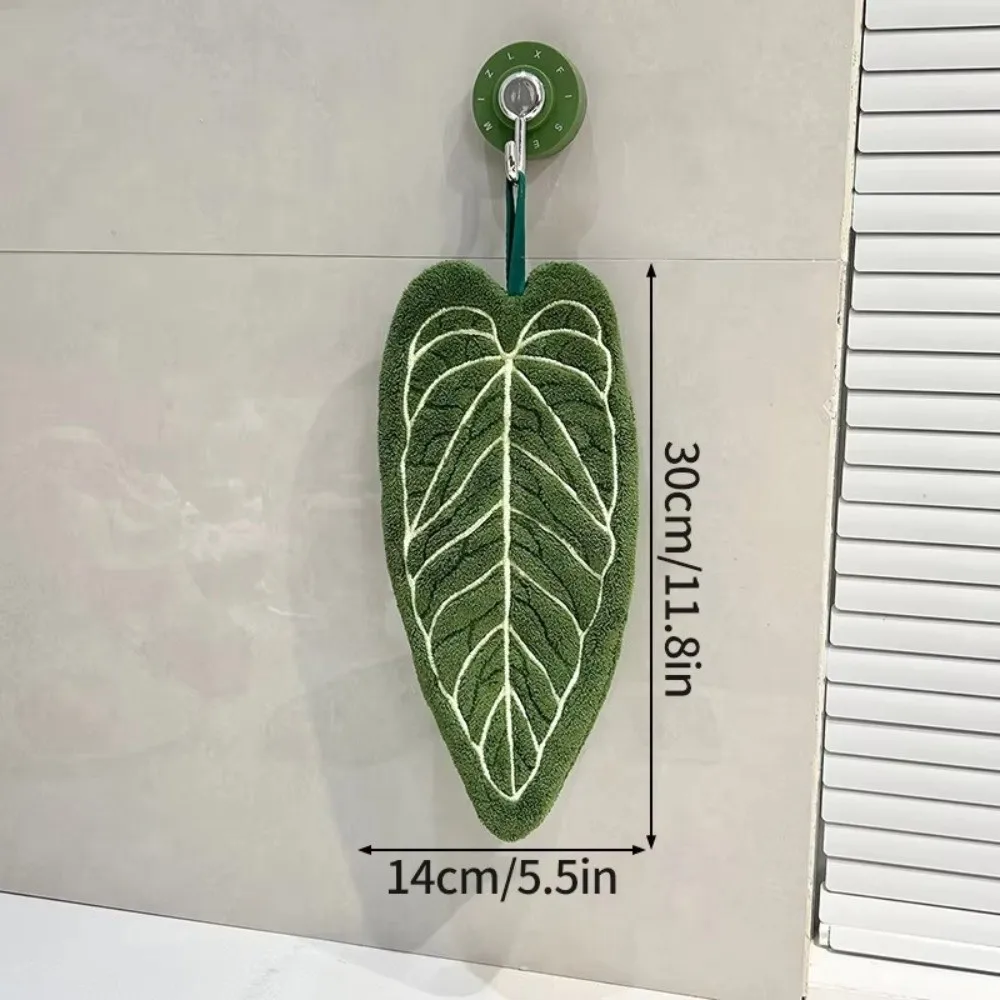 New Leaf Hand Towel Double-layer Soft Kitchen Towel Speed Dry Thickened Absorbent Towel Bathroom Use