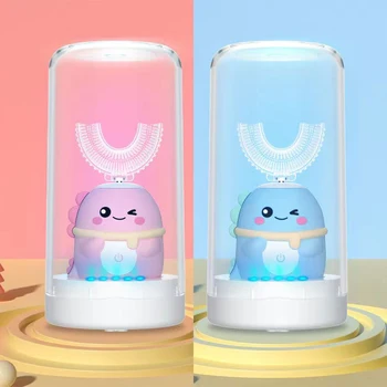 360 Degree U-Shaped Sonic Electric Toothbrush for Kids Intelligent Automatic USB Charging Blue Light Teeth Whitening 1