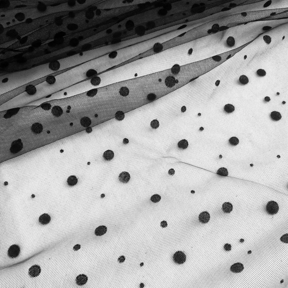 Gold Polka Dot Mesh Lace Fabrics  African Lace Fabric Polka Dot - 1yard  French Black - Aliexpress