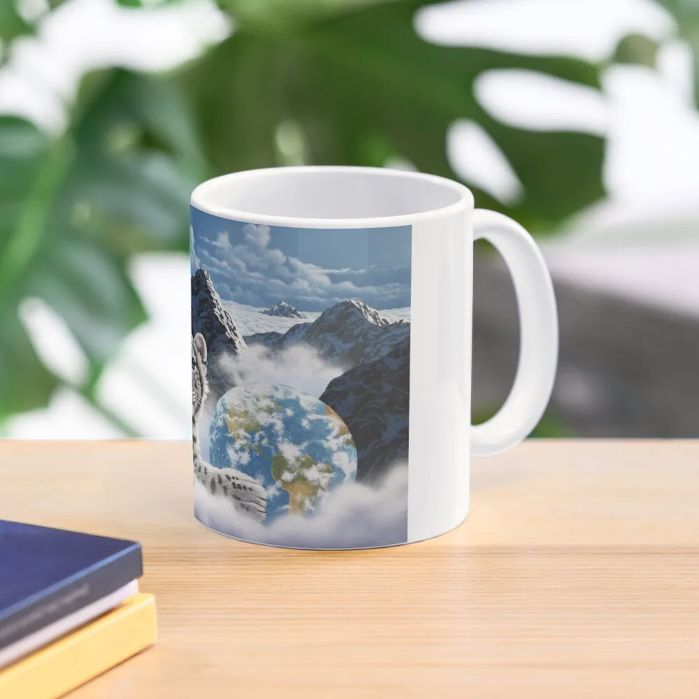 

Bed Of Clouds, snow leopard and earth Coffee Mug Cups Ands Espresso Cups Mug