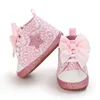 0-12M Newborn Baby Girl Boys Shoes Leopard Star Printed Bowknot Walking Soft-Soled First Walker Shoes 5