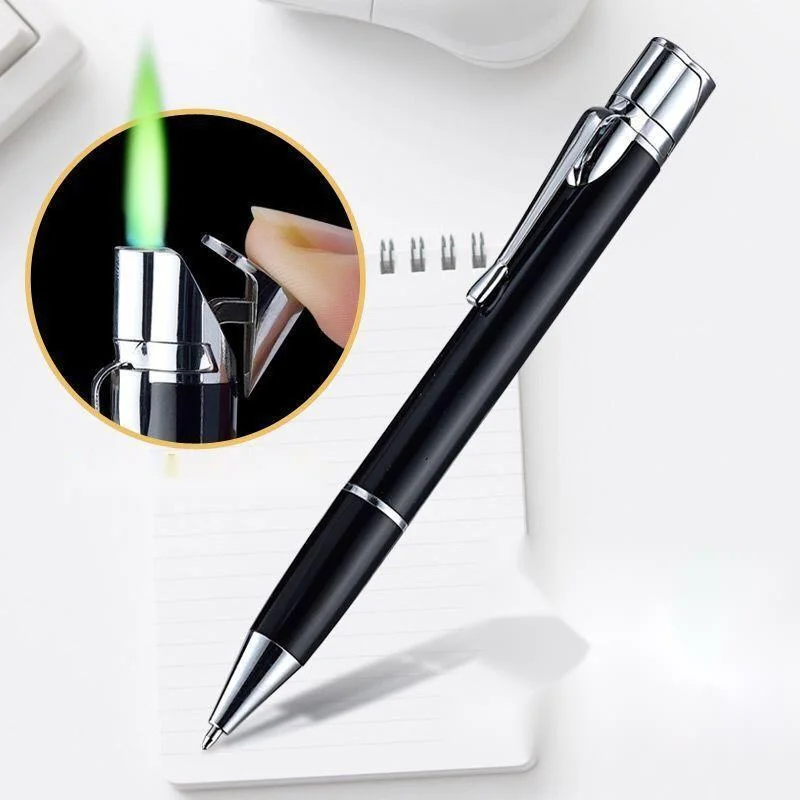 

Creative Pen Metal Turbo Gas Lighter Portable Fun Jet Lighter Outdoor Camping BBQ Tool Men's Personalized Gift Cigar Accessories