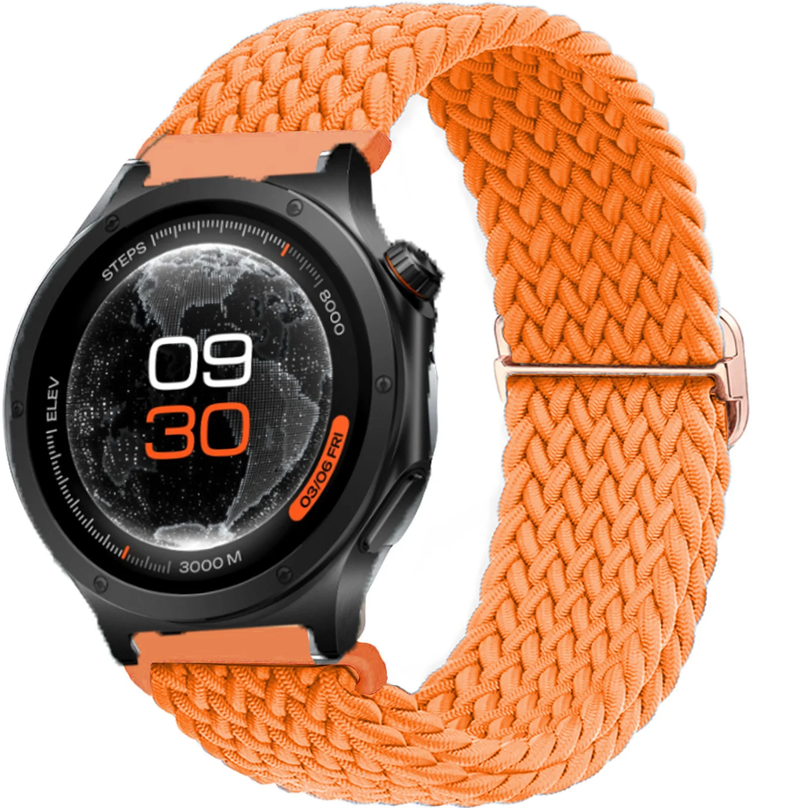 22mm Sport Nylon Braided Bracelet Smartwatch Strap Accessories