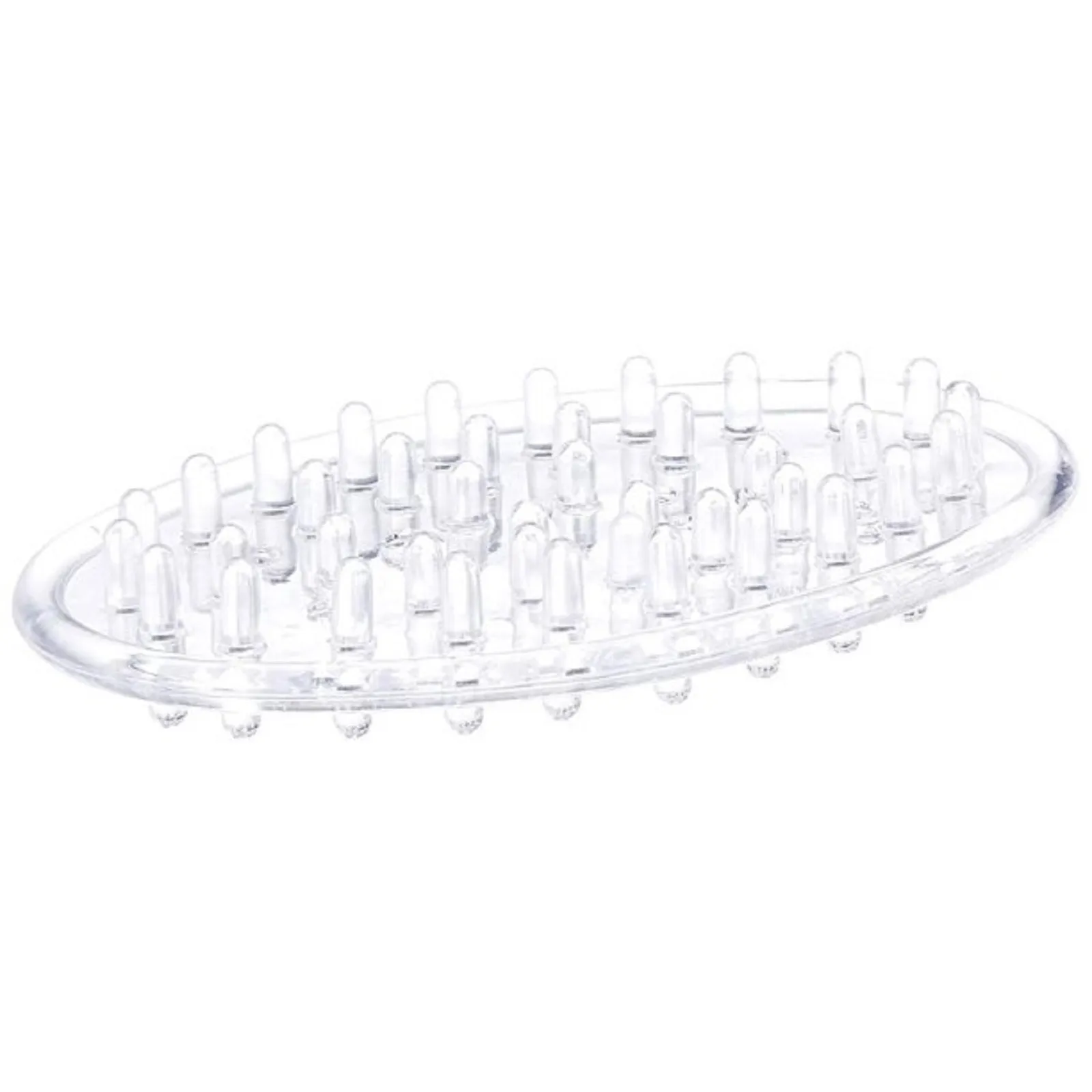 1PC Transparent Round Plastic Soap Dishes Plate Shelf Shower Rod Slide Bar Storage Soap Box Tray Holder for Bathroom Accessories