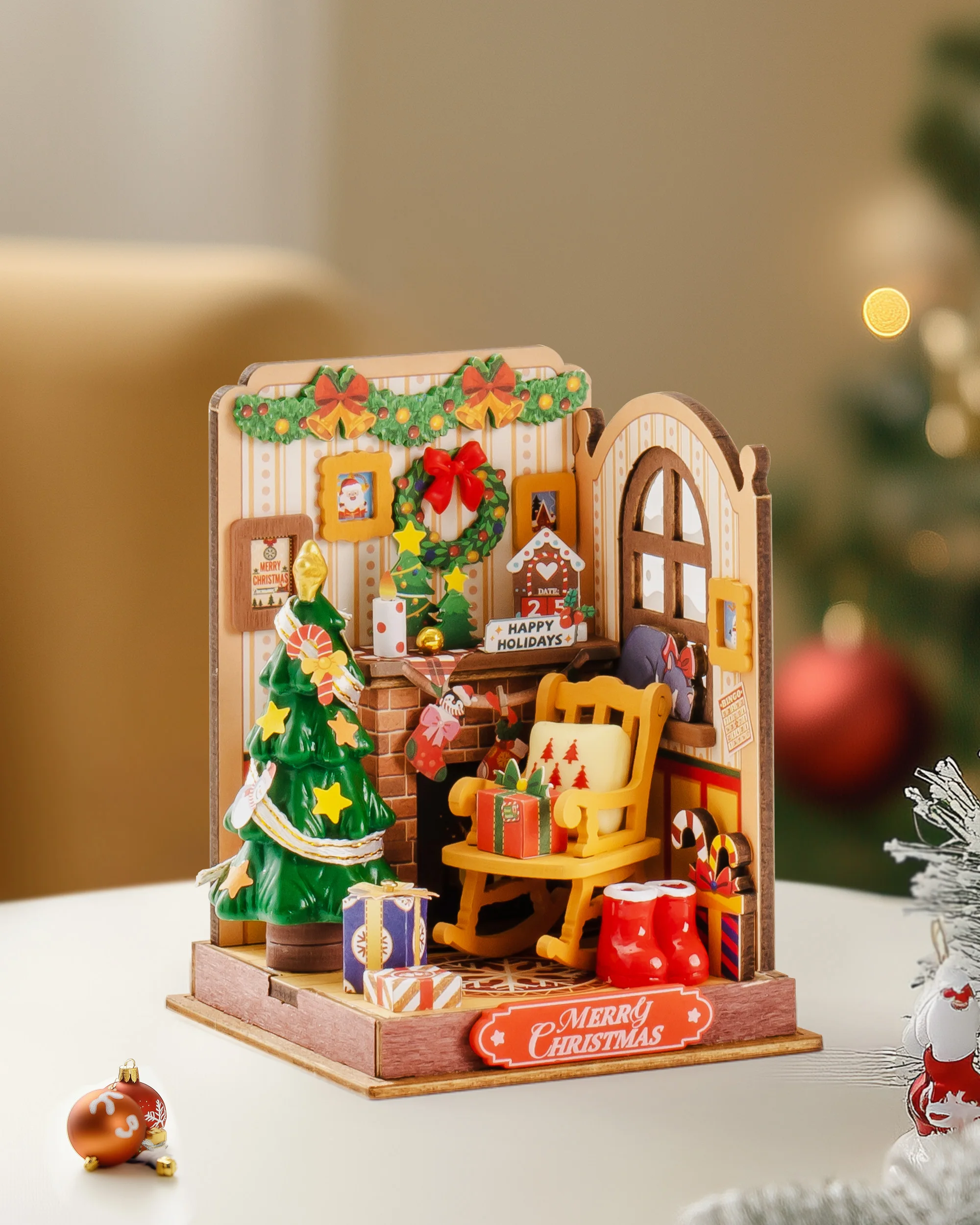 Rolife Cozy Fireplace Mini House Craft Kit view 3