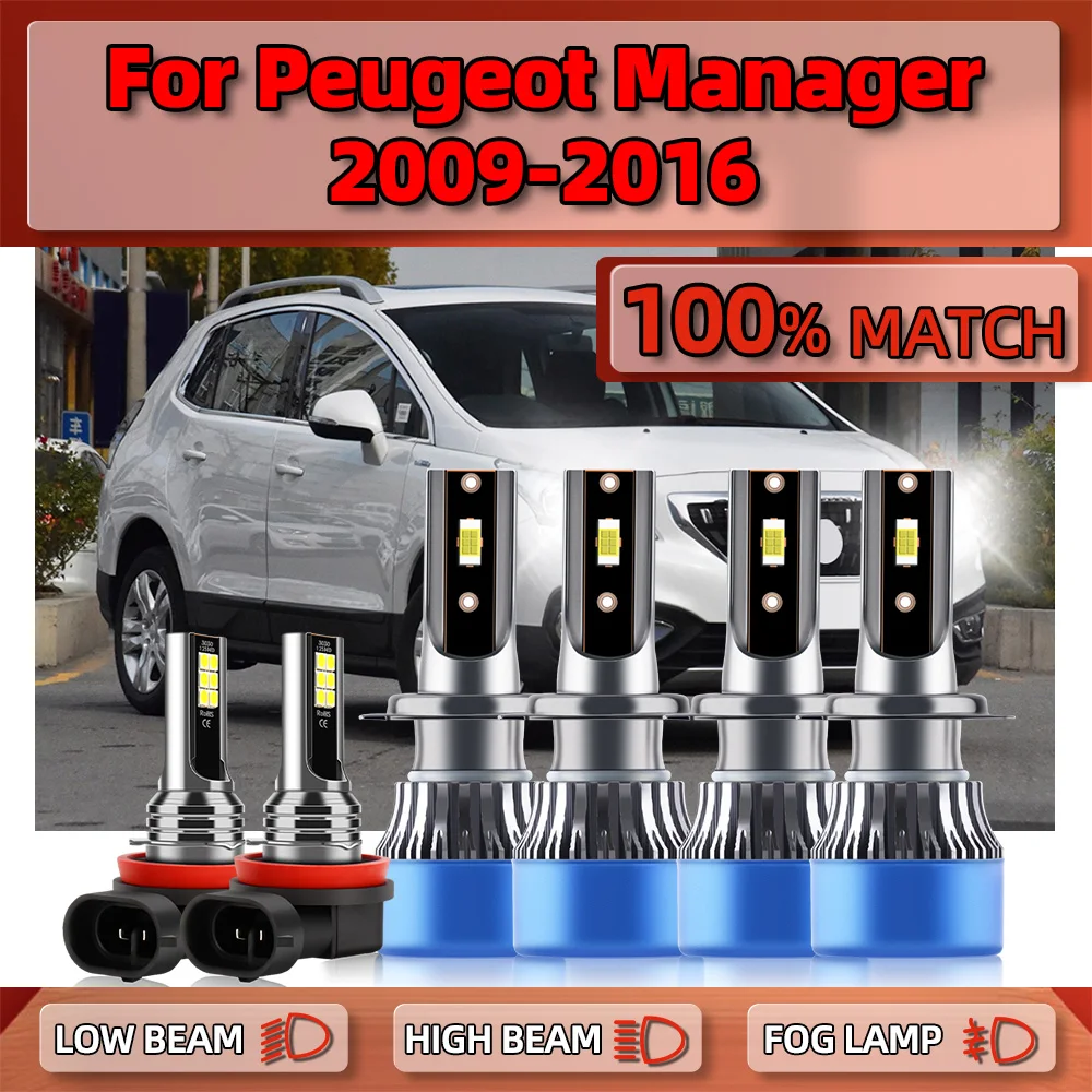 

360W H7 LED Car Headlight Bulbs 60000LM Auto Lights 12V 6000K Fog Lamps For Peugeot Manager 2009-2011 2012 2013 2014 2015 2016