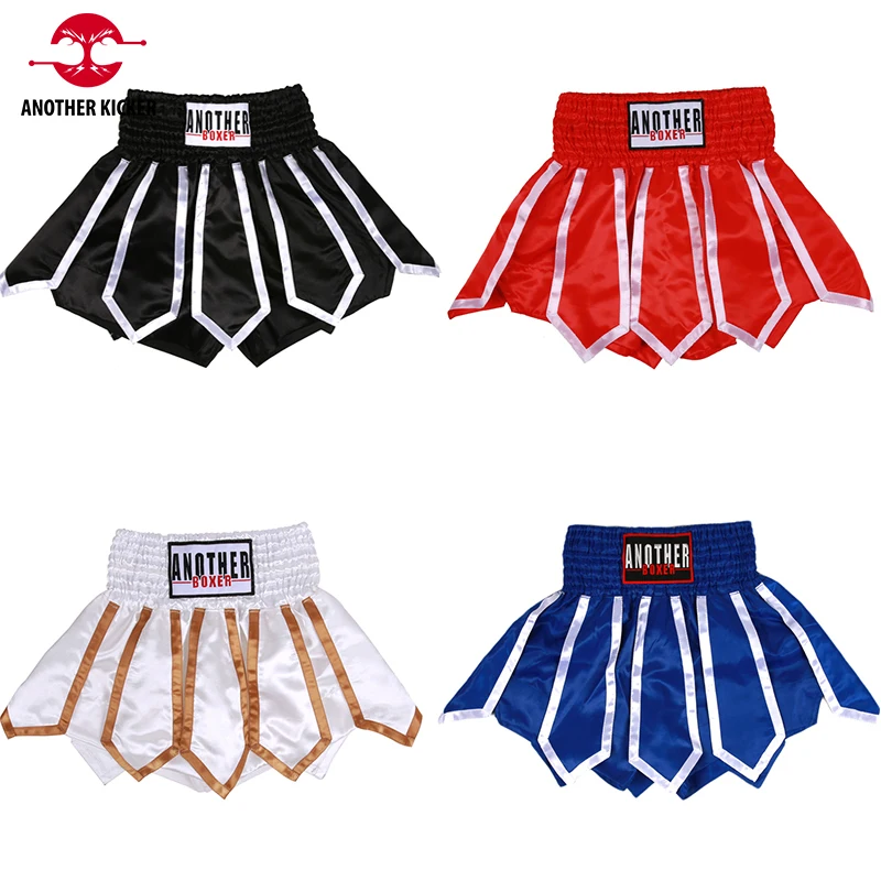 

Muay Thai Shorts Lotus Tassels Boxing Shorts Womens Mens Kids Fight Kickboxing Short Pants Sport MMA Grappling Martial Arts Wear