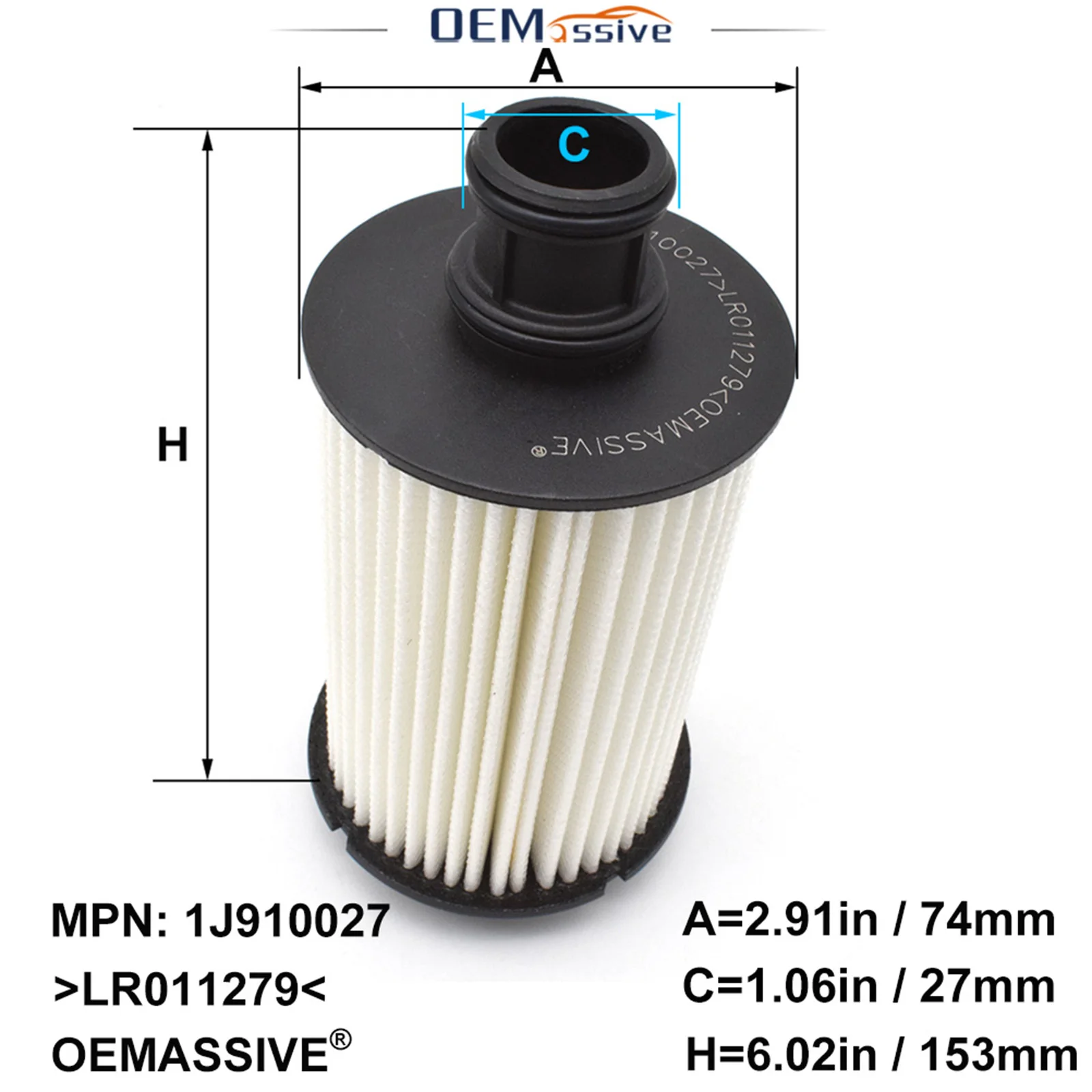 Oil Filter For Land Rover Range Rover 2010 2011 2012 2013 2014 2015 5.0L 5000CC V8 / 2014 2015 3.0L 2995CC V6 Engine