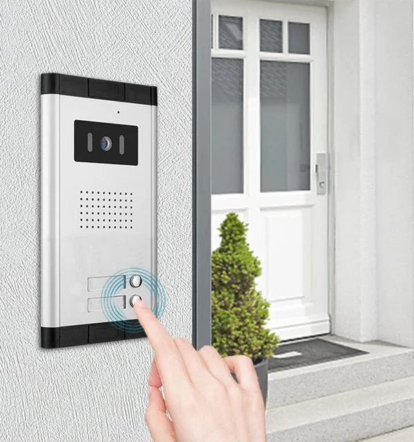 7"Video Door Phone Doorbell Private House Monitor 2 Call Buttons Unlock Building Intercom System 5