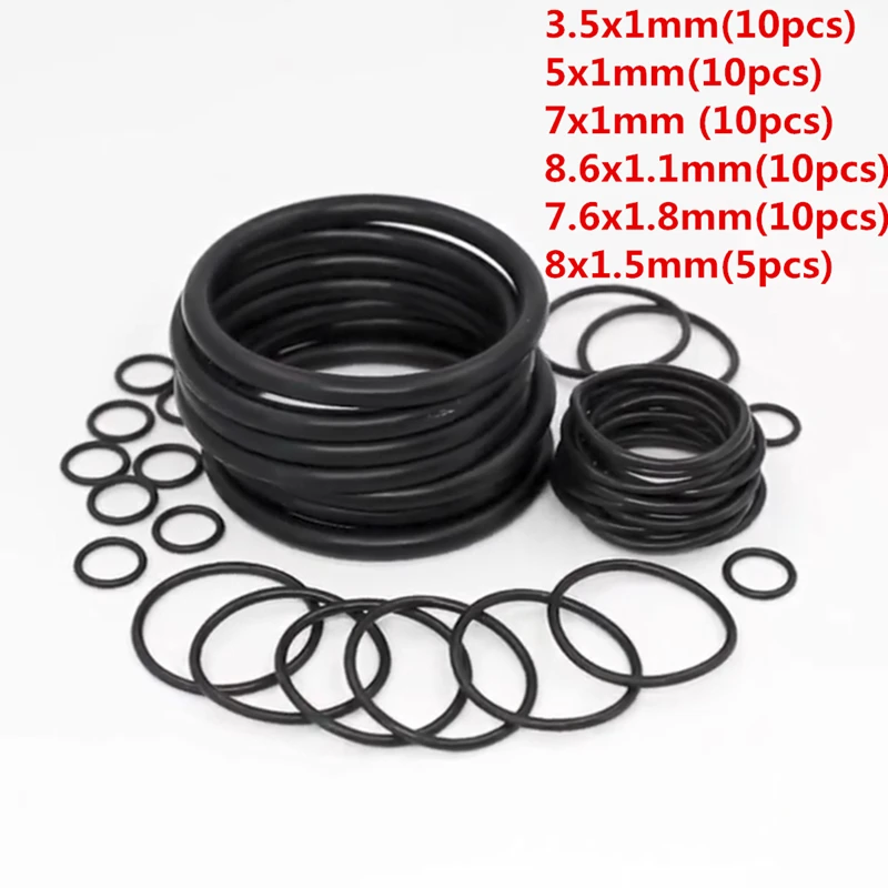 55pcs/Bag 6 Size Complete Variety Rubber O-Ring Anti Gas Leak Seal Fit For Dupont Lighters Gasket Repair Replacement Accessory 2